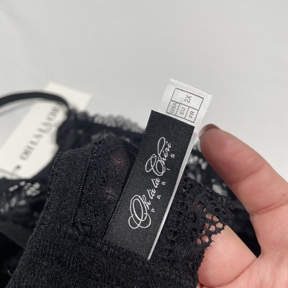 NWT OH LA LA CHERI [ PLUS 2X ] Lace Underwire Teddy in Black‎ - Picture 11 of 12